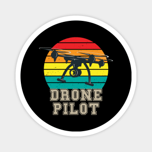 Quadrocopter Retro Drone Pilot Magnet